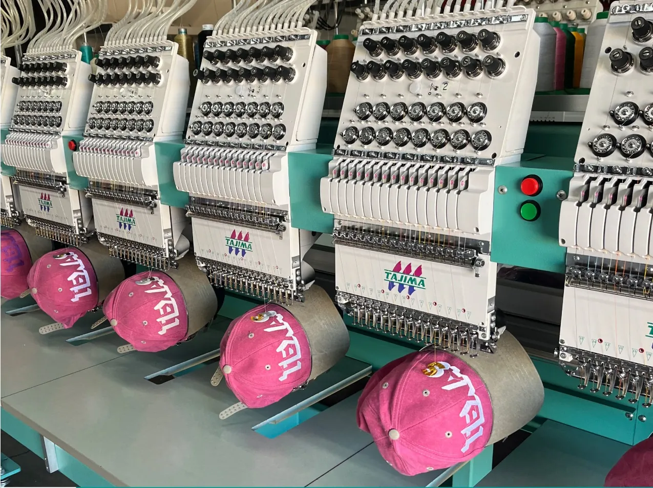 Industrial embroidery machine at Watania Tatreez